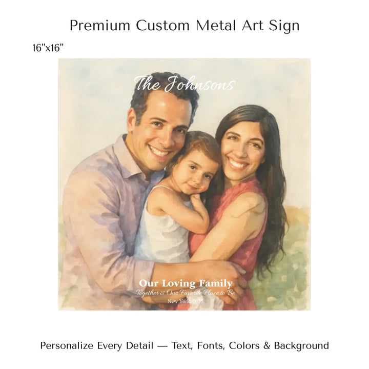 Personalized star map wall art with customizable background, title, names, date, location, and coordinates - 16x16 metal art sign-ARTFULANE