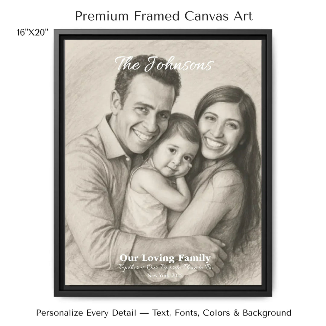 Personalized star map wall art with customizable background, title, names, date, location, and coordinates - 16x20 framed canvas-ARTFULANE