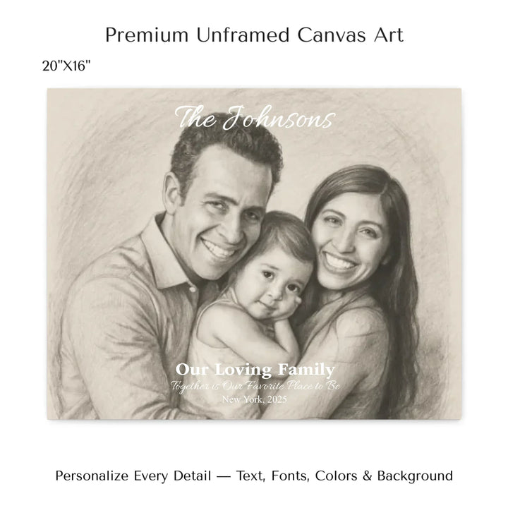 Personalized star map wall art with customizable background, title, names, date, location, and coordinates - 20x16 stretched canvas-ARTFULANE