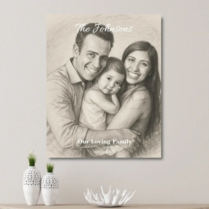 Personalized star map wall art with customizable background, title, names, date, location, and coordinates - unframed canvas on wall-ARTFULANE