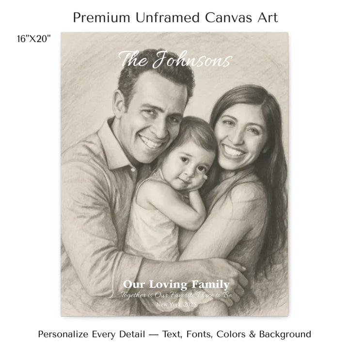 Personalized star map wall art with customizable background, title, names, date, location, and coordinates - 16x20 stretched canvas-ARTFULANE