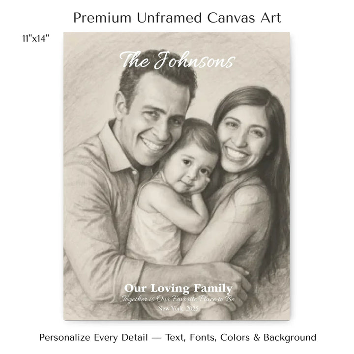 Personalized star map wall art with customizable background, title, names, date, location, and coordinates - 11x14 stretched canvas-ARTFULANE