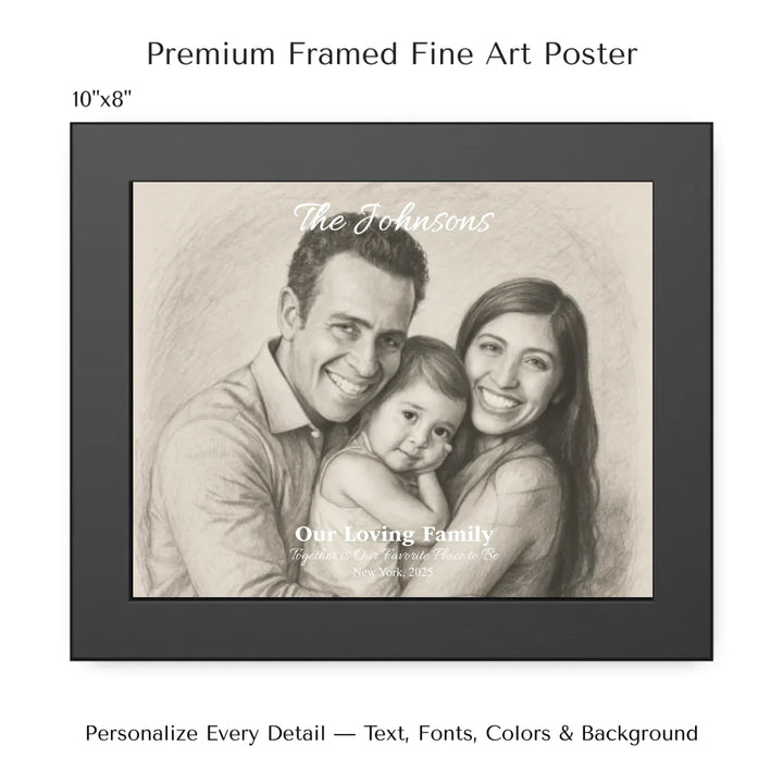 Personalized star map wall art with customizable background, title, names, date, location, and coordinates - 10x8 framed poster-ARTFULANE