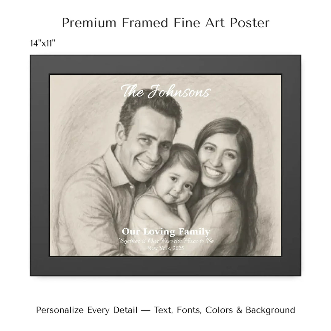 Personalized star map wall art with customizable background, title, names, date, location, and coordinates - 14x11 framed poster-ARTFULANE