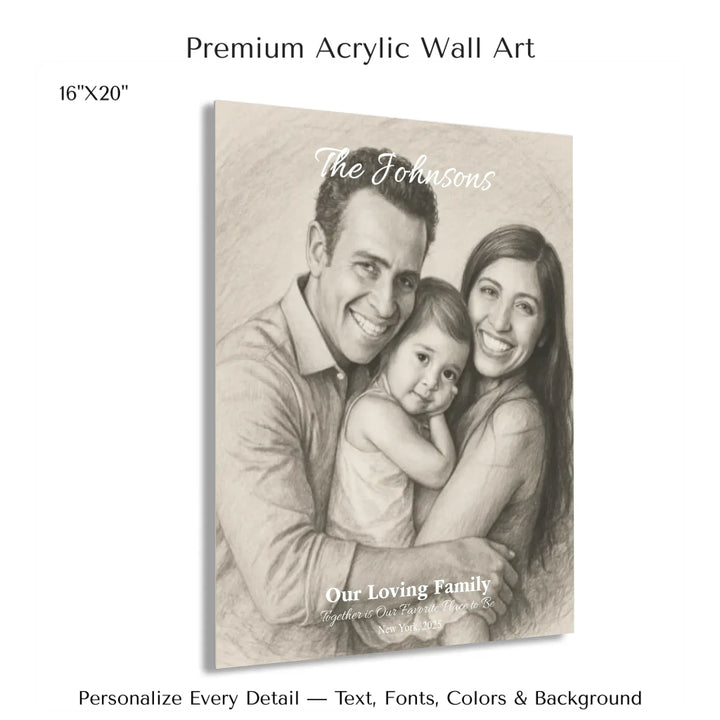 Personalized star map wall art with customizable background, title, names, date, location, and coordinates - 16x20 acrylic print with french cleat-ARTFULANE