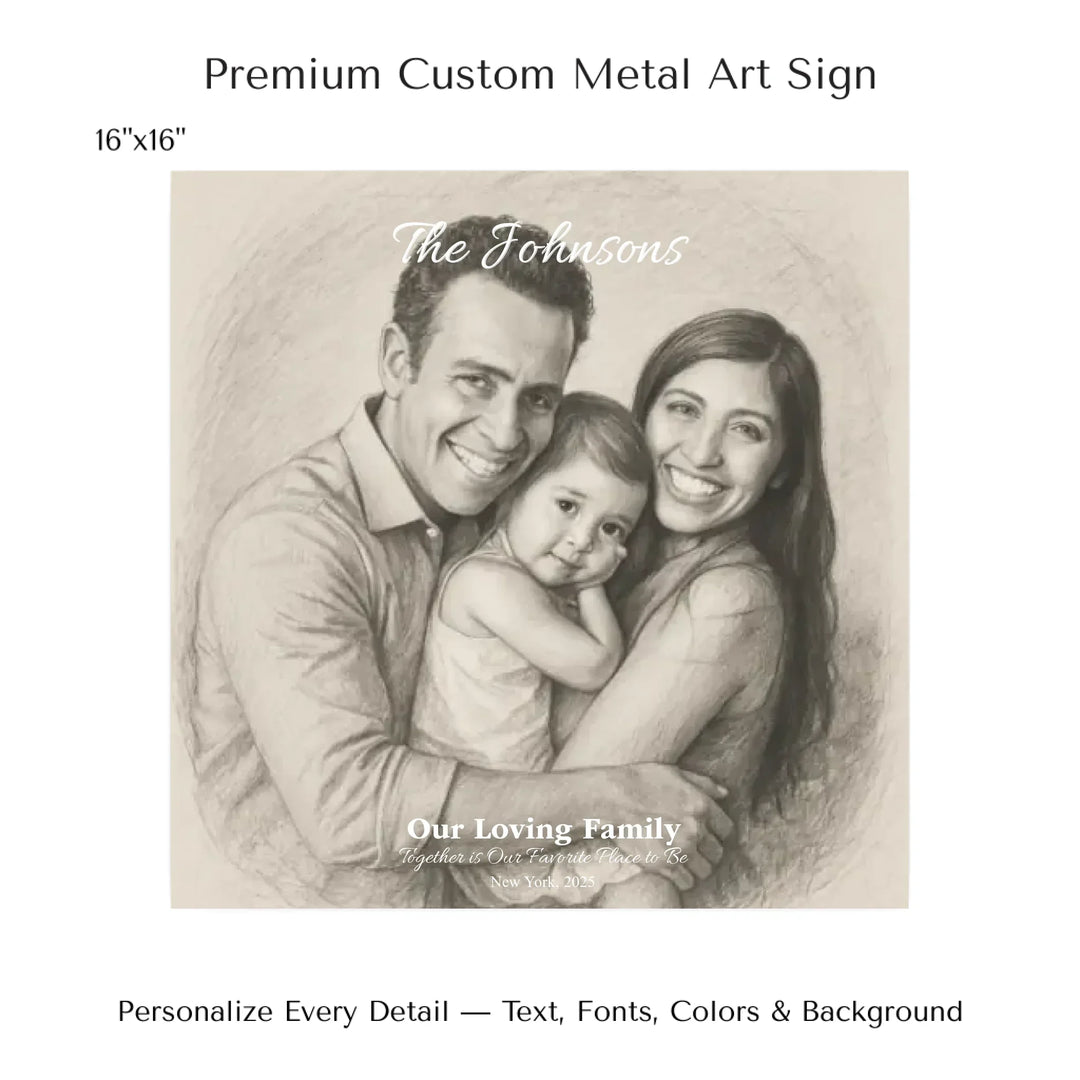 Personalized star map wall art with customizable background, title, names, date, location, and coordinates - 16x16 metal art sign-ARTFULANE