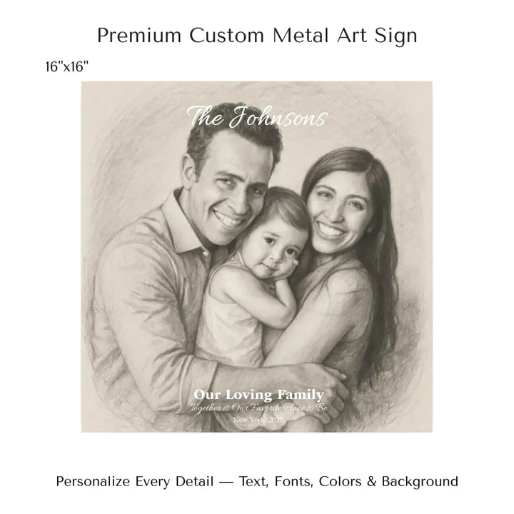 Personalized star map wall art with customizable background, title, names, date, location, and coordinates - 16x16 metal art sign-ARTFULANE