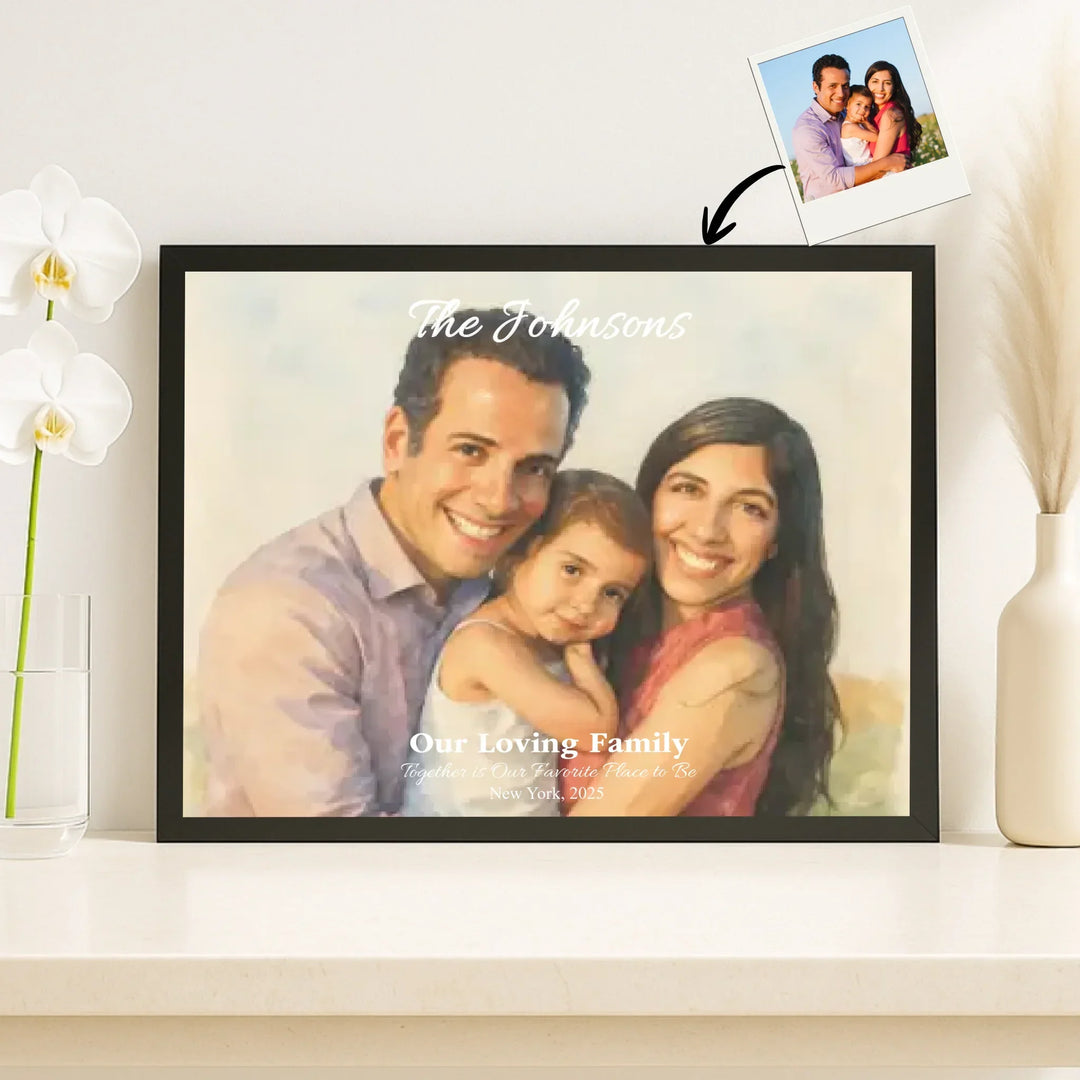 Personalized star map wall art with mountain landscape, custom night sky, constellation lines, and editable names, date, and coordinates -framed canvas on shelf-ARTFULANE