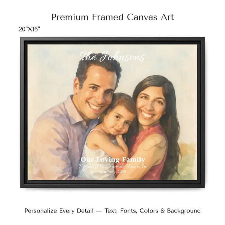 Personalized star map wall art with customizable background, title, names, date, location, and coordinates - 20x16 framed canvas-ARTFULANE