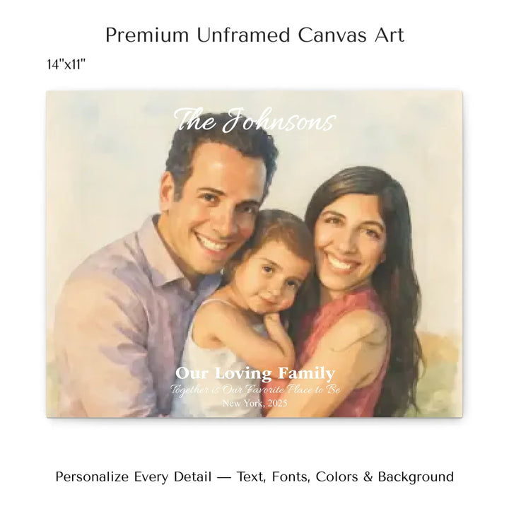 Personalized star map wall art with customizable background, title, names, date, location, and coordinates - 14x11 stretched canvas-ARTFULANE