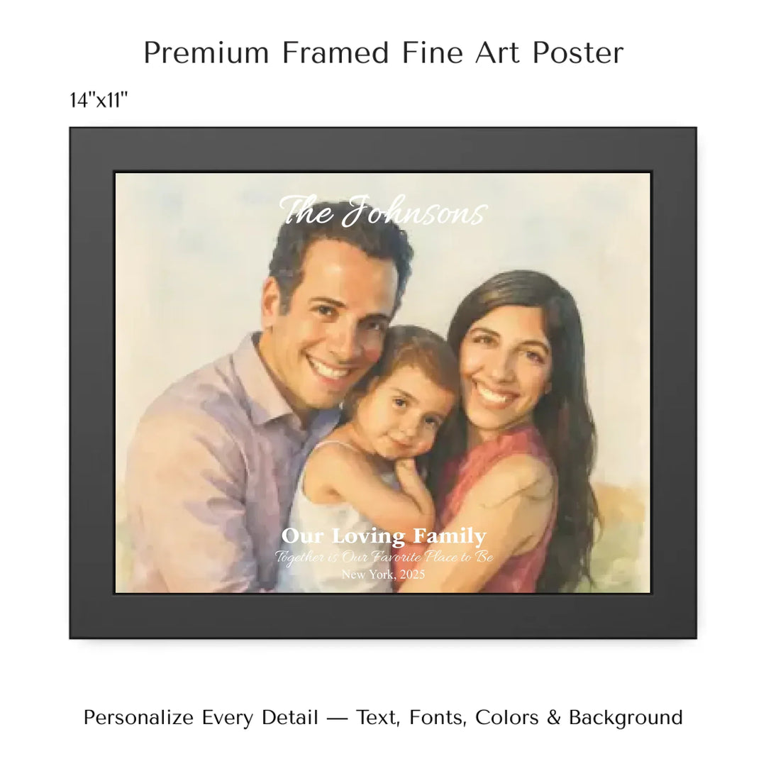 Personalized star map wall art with customizable background, title, names, date, location, and coordinates - 14x11 framed poster-ARTFULANE