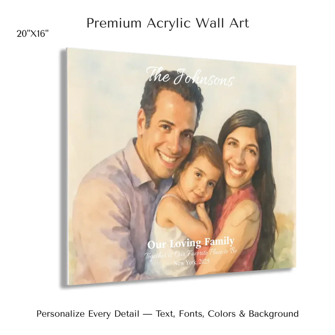 Personalized star map wall art with customizable background, title, names, date, location, and coordinates - 20x16 acrylic print with french cleat-ARTFULANE