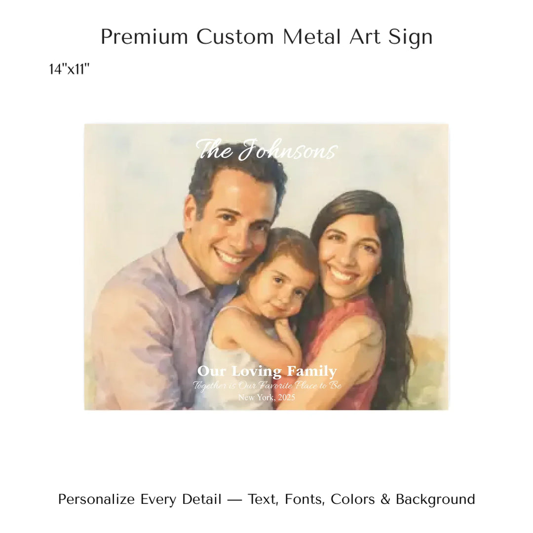 Personalized star map wall art with customizable background, title, names, date, location, and coordinates - 14x11 metal art sign-ARTFULANE