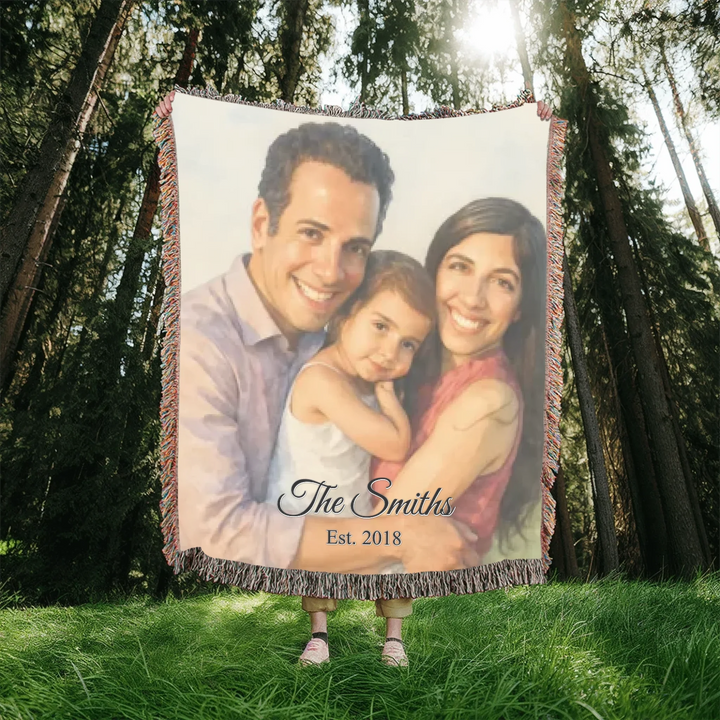 Heirloom Woven Blanket In Nature-ARTFULANE