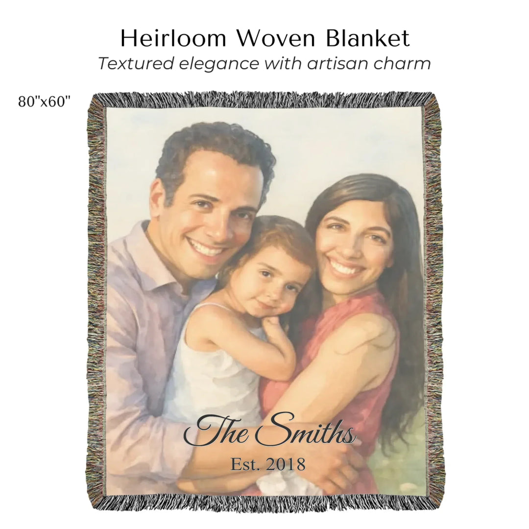 Heirloom Woven Blanket 80"x60"-ARTFULANE