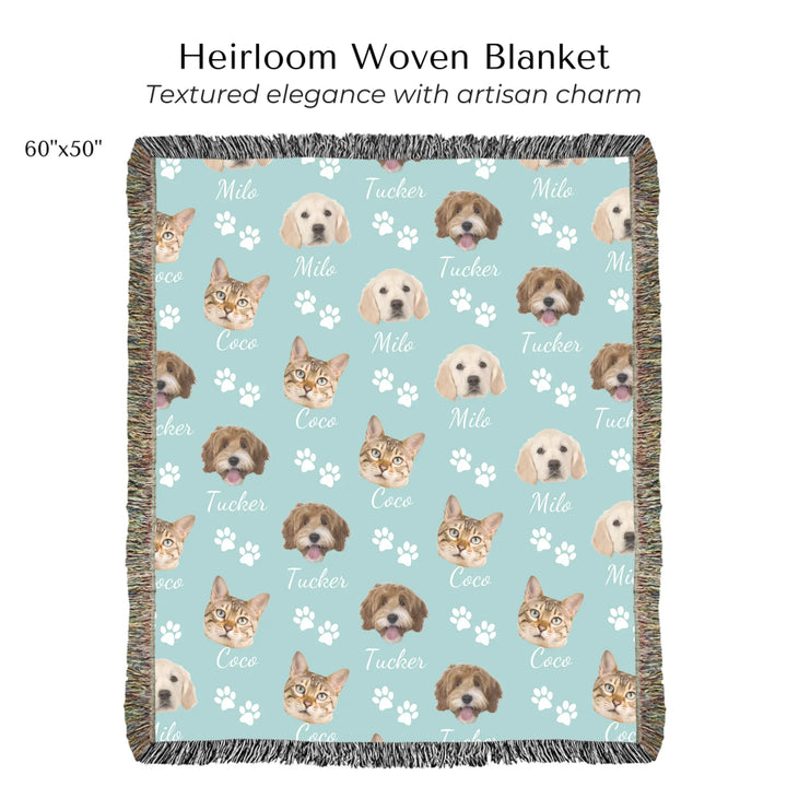 Heirloom Woven Blanket 60"X50"-ARTFULANE