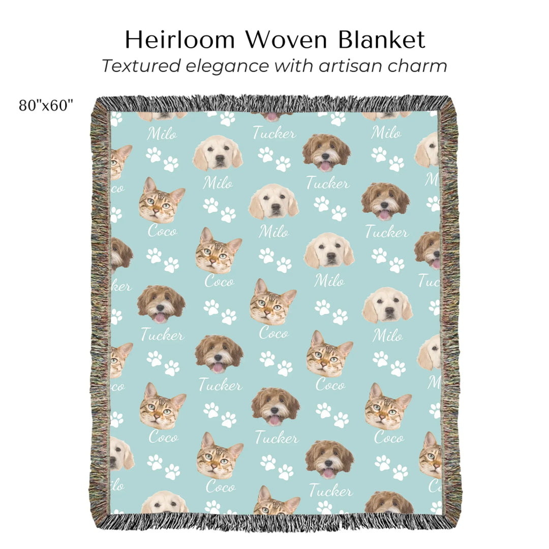 Heirloom Woven Blanket 80"x60"-ARTFULANE
