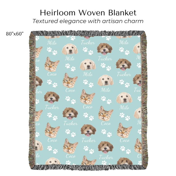 Heirloom Woven Blanket 80"x60"-ARTFULANE