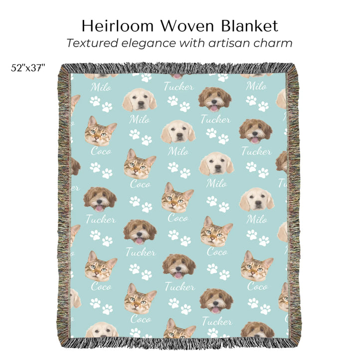Heirloom Woven Blanket 52"x37"-ARTFULANE
