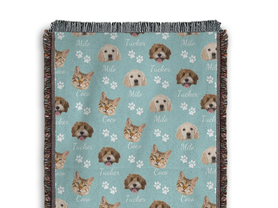 Heirloom Woven Blanket Closeup Texture-ARTFULANE