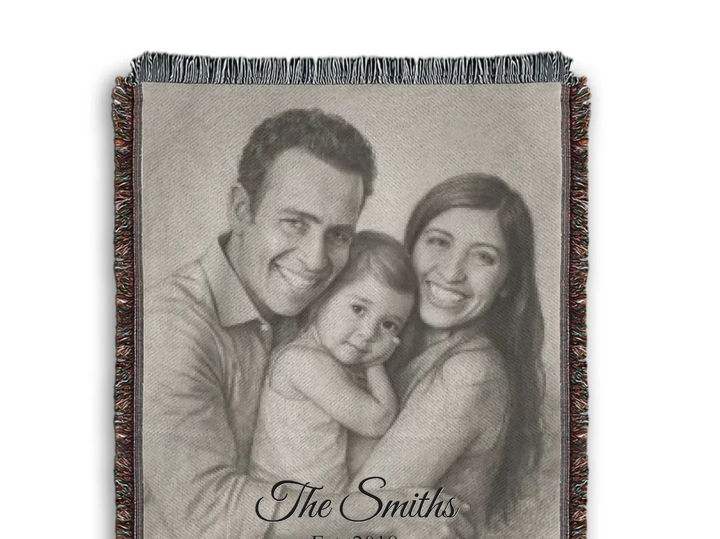 Heirloom Woven Blanket Closeup Texture-ARTFULANE