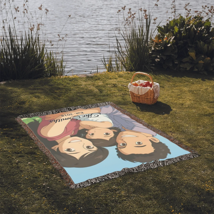 Heirloom Woven Blanket On Grass-ARTFULANE