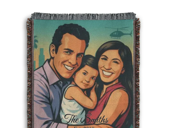 Heirloom Woven Blanket Closeup Texture-ARTFULANE