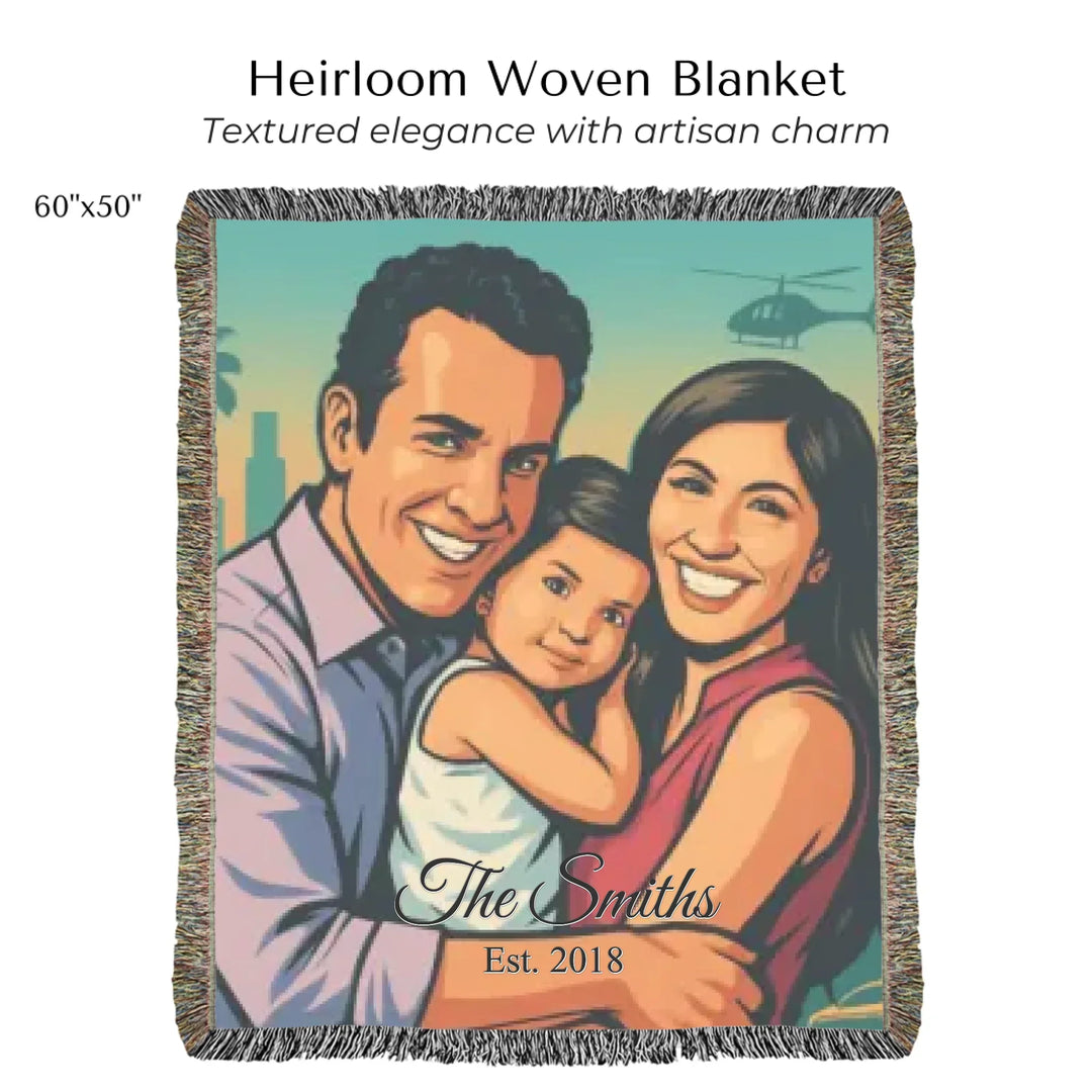 Heirloom Woven Blanket 60"X50"-ARTFULANE