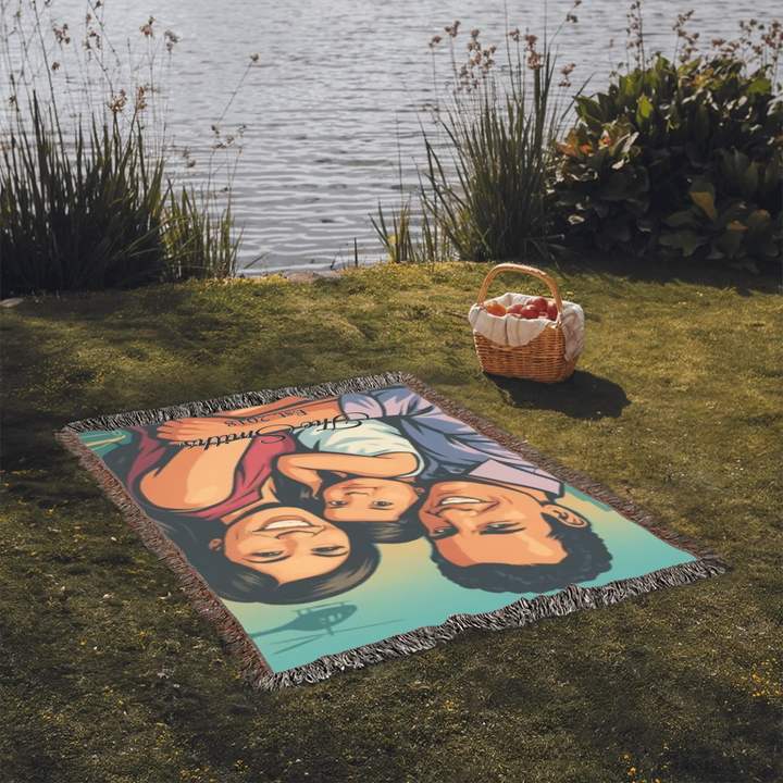 Heirloom Woven Blanket On Grass-ARTFULANE
