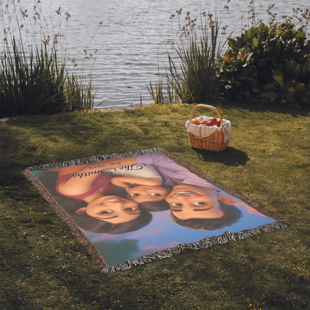 Heirloom Woven Blanket On Grass-ARTFULANE