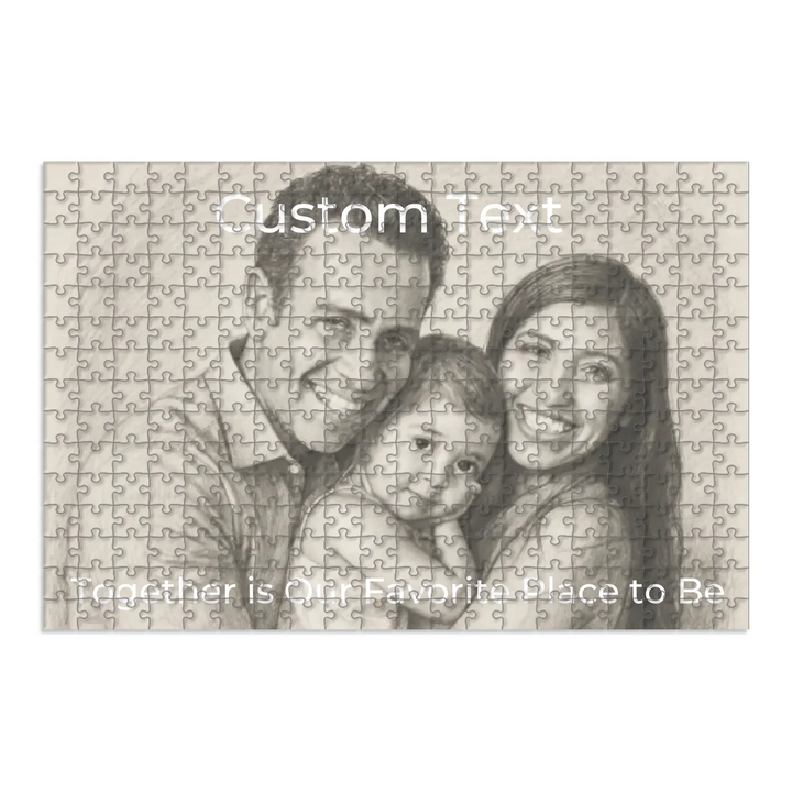 Custom Pencil Sketch Portrait Wooden Puzzle