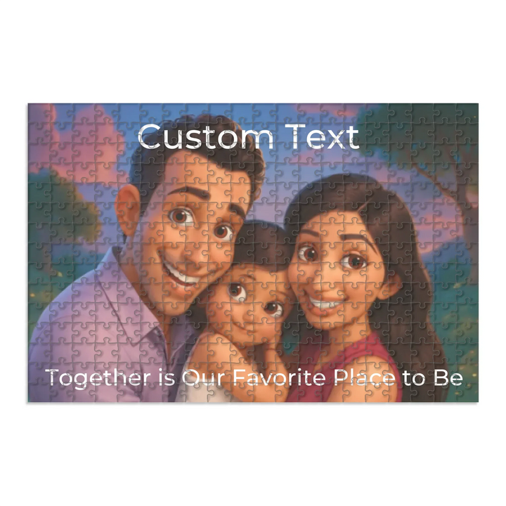 Custom Fairy-Tale Storybook Style Portrait Wooden Puzzle