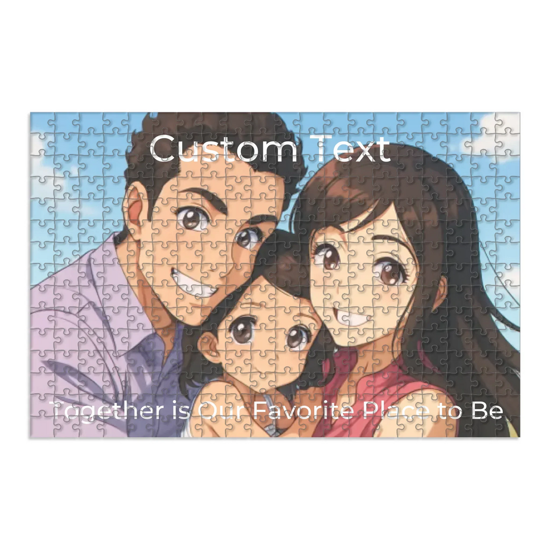 Custom Modern Anime Character Portrait Wooden Puzzle