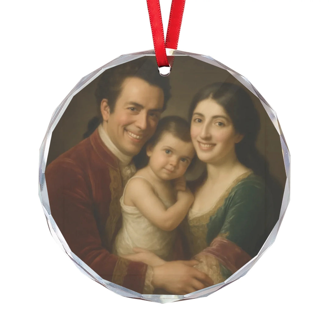 Custom Regal Historic Royal Portrait Ornament - Ceramic, Glass, Pewter - Circle or Heart