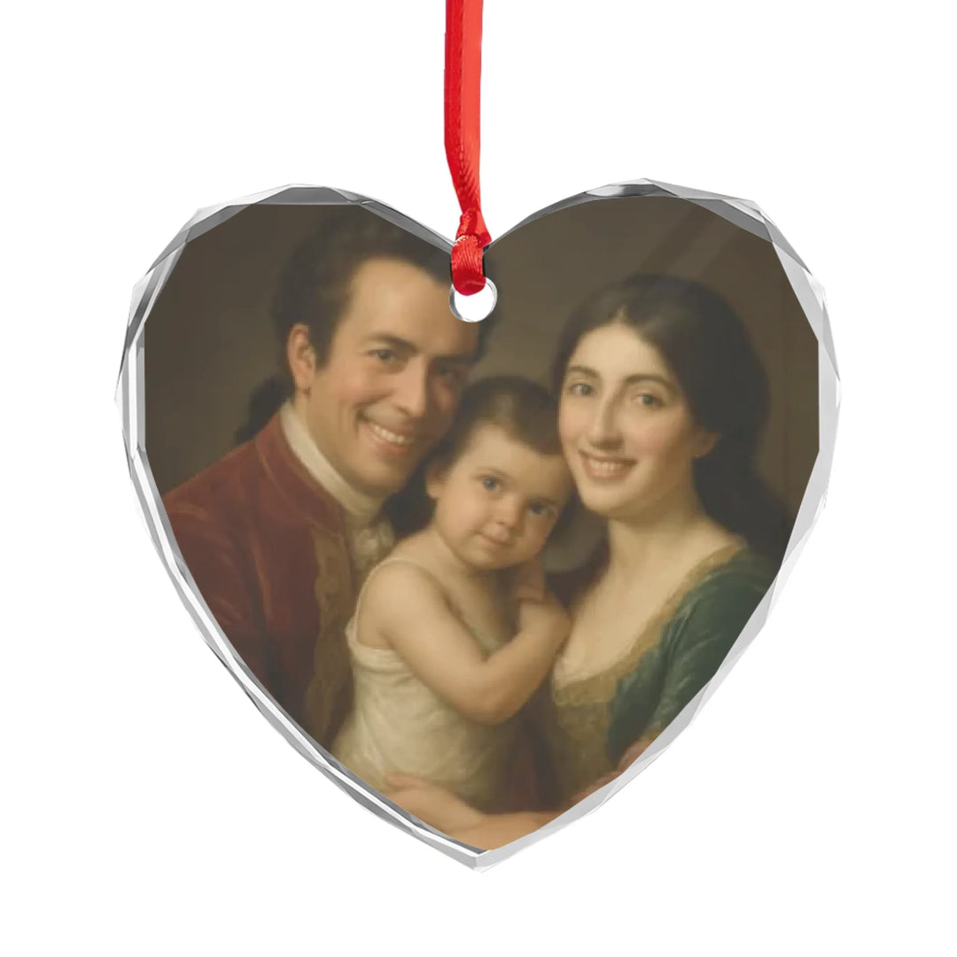 Custom Regal Historic Royal Portrait Ornament - Ceramic, Glass, Pewter - Circle or Heart