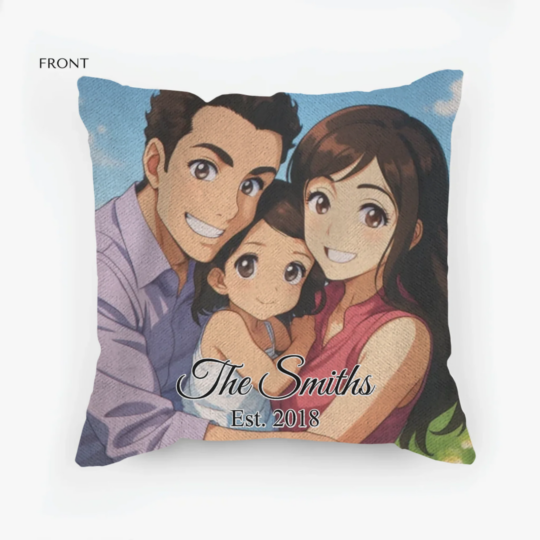 Custom Anime Photo Pillows - Throw, Suede, Lumbar, Woven & Outdoor Pillows