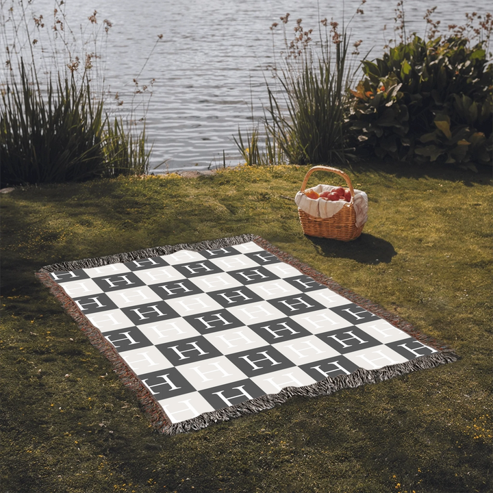 Heirloom Woven Blanket On Grass-ARTFULANE