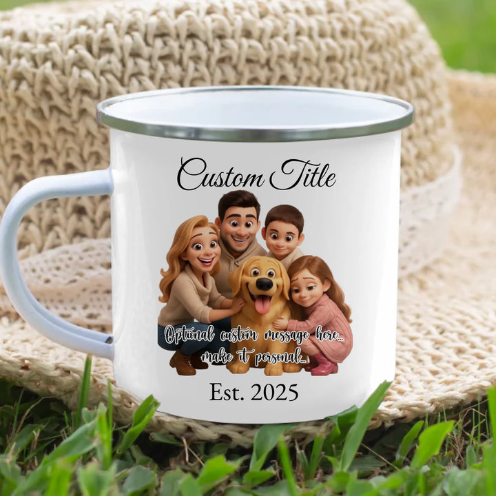 Personalized fist bump mug with parent or grandparent name and custom child names – custom gift for dad, mom, papa, or nana -ARTFULANE