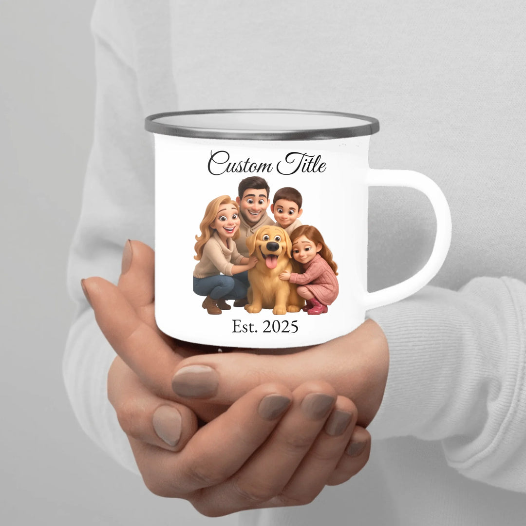 Personalized fist bump mug with parent or grandparent name and custom child names – custom gift for dad, mom, papa, or nana -ARTFULANE