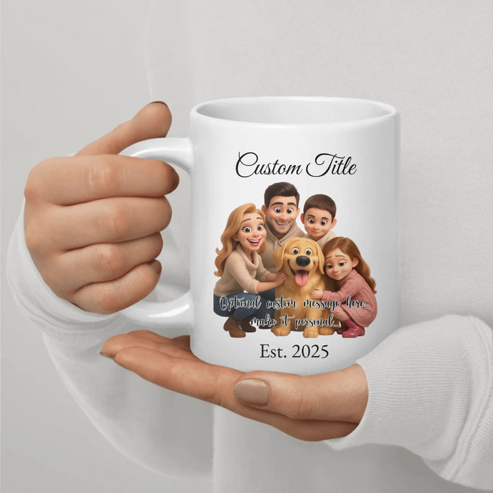 Personalized fist bump mug with parent or grandparent name and custom child names – custom gift for dad, mom, papa, or nana -ARTFULANE