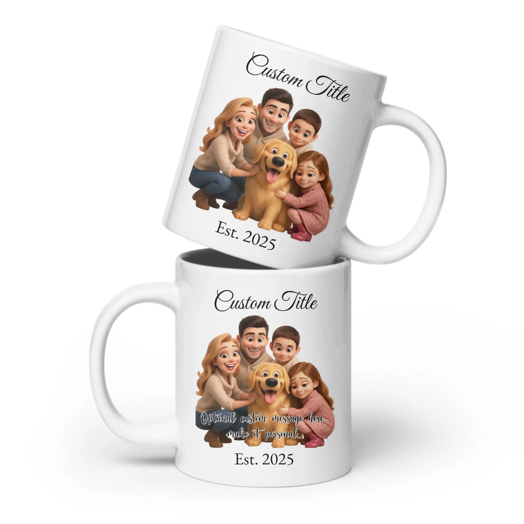 Personalized fist bump mug with parent or grandparent name and custom child names – custom gift for dad, mom, papa, or nana -ARTFULANE