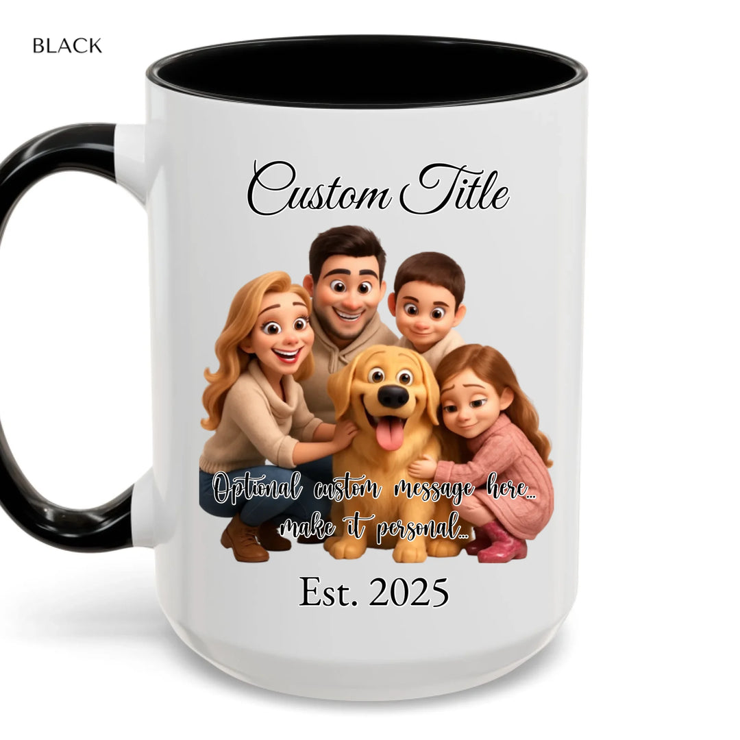 Personalized fist bump mug with parent or grandparent name and custom child names – custom gift for dad, mom, papa, or nana -ARTFULANE