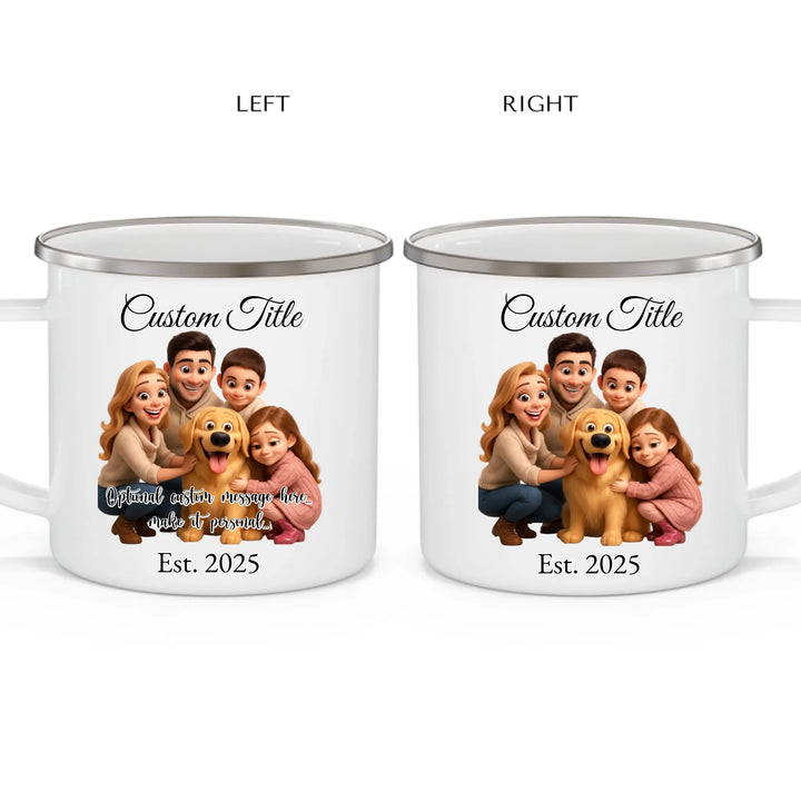 Personalized fist bump mug with parent or grandparent name and custom child names – custom gift for dad, mom, papa, or nana -ARTFULANE