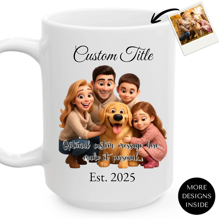 Personalized fist bump mug with parent or grandparent name and custom child names – custom gift for dad, mom, papa, or nana -ARTFULANE