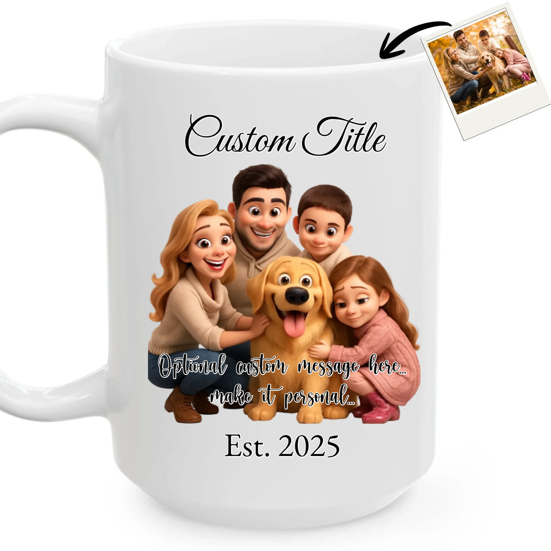 Personalized fist bump mug with parent or grandparent name and custom child names – custom gift for dad, mom, papa, or nana -ARTFULANE