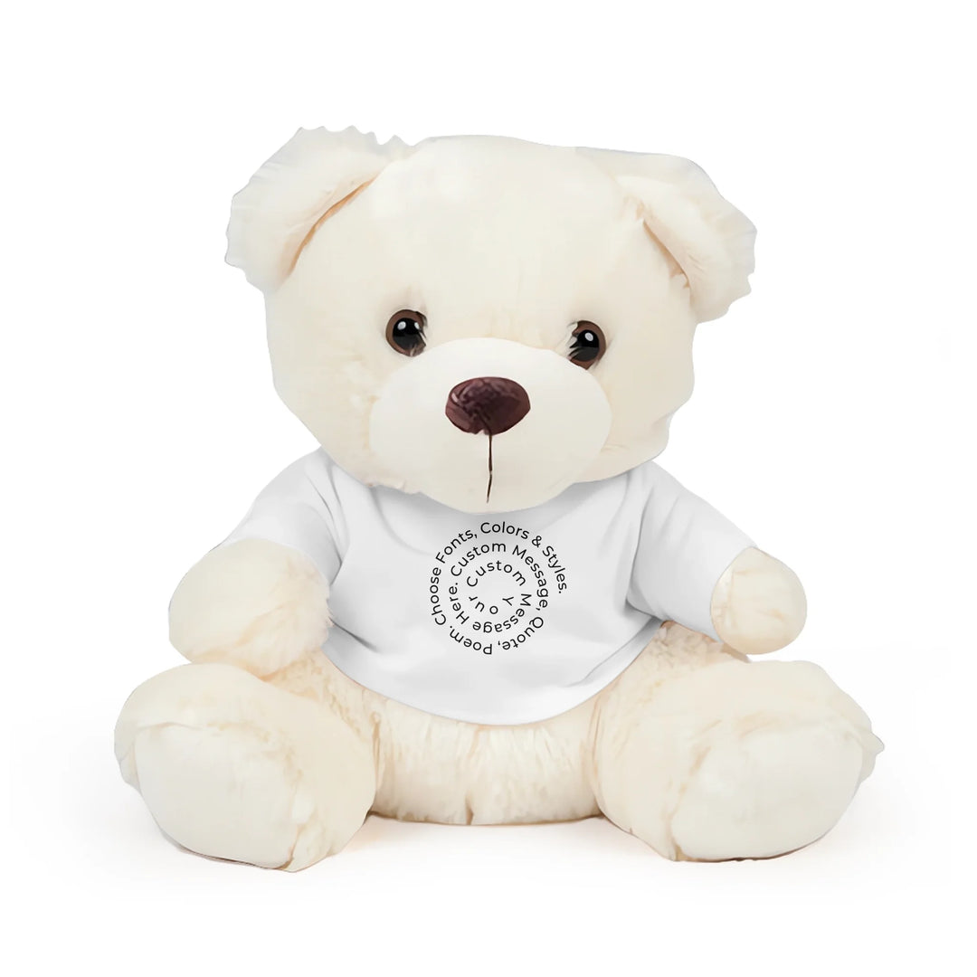 Custom Spiral Text Stuffed Animals - Sheep, Jaguar, Panda, Lion, Bunny, Bear - ART-TOY254.3