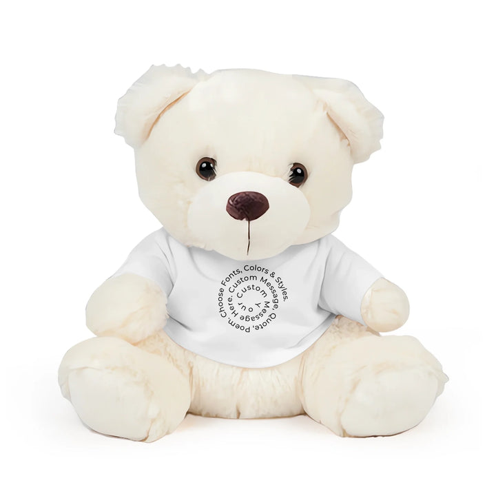 Custom Spiral Text Stuffed Animals - Sheep, Jaguar, Panda, Lion, Bunny, Bear - ART-TOY254.3