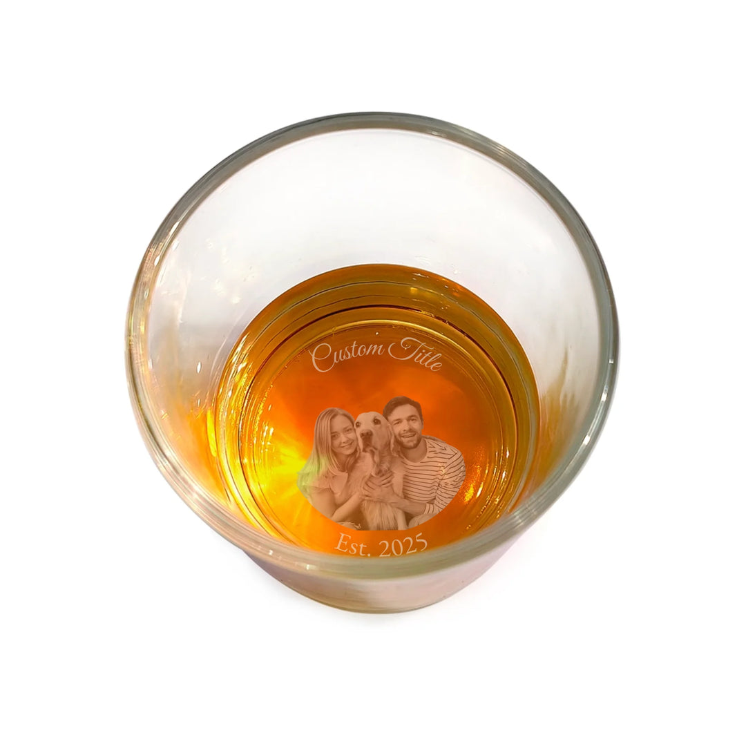 Custom Photo Glass-Bottom Engraved