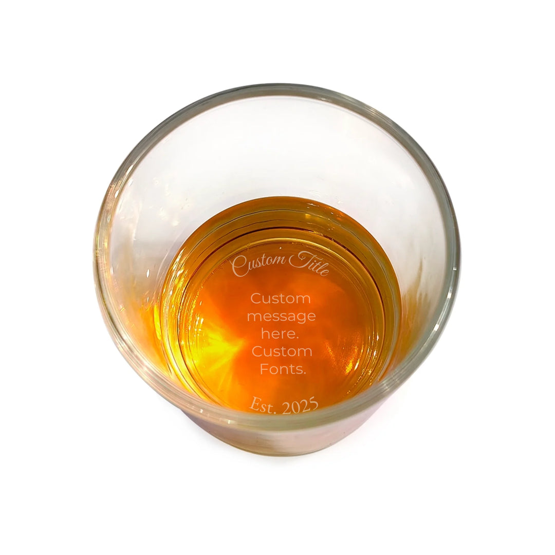 Custom Message Glass-Bottom Engraved