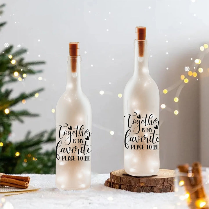 Custom Together Is My Favorite Place LED Bottle Lamp